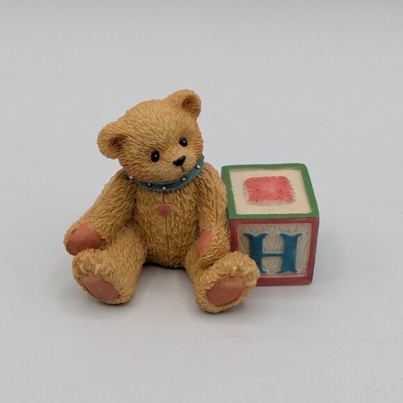 Cherished Teddies Bear with ABC "H" Block (158488H) 1995 - Picture 3 of 10